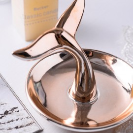 direct wholesale ceramic gold-plated whale tail jewelry ring storage tray