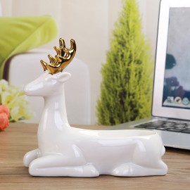 Nordic ins creative ceramic elk jewelry storage tray