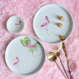 ins flamingo Phnom Penh ceramic love ring jewelry dish