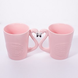 Ceramic home flamingo cold water girders teapot couples cups