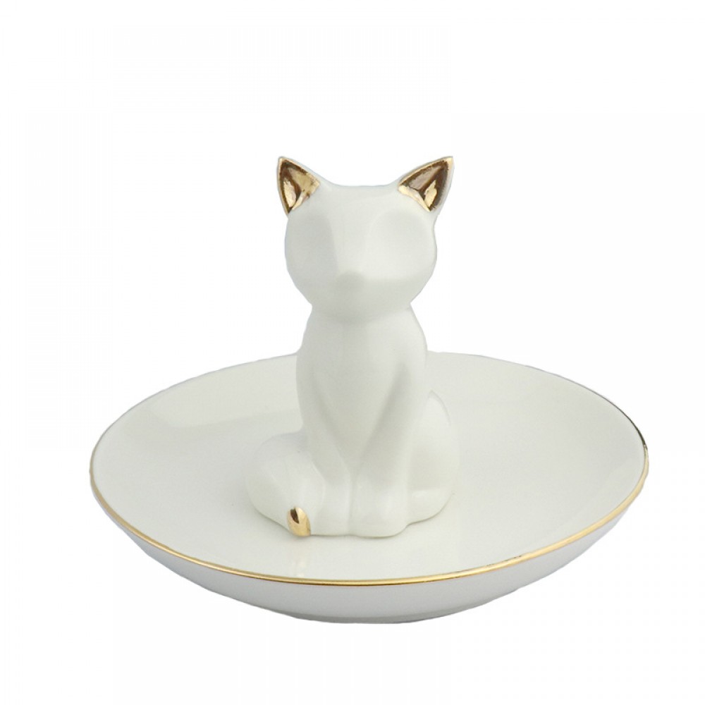 Nordic custom decoration Ceramic animal ring storage tray