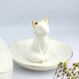 Nordic custom decoration Ceramic animal ring storage tray