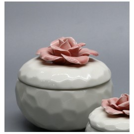 Wholesales factory Ceramic Crafts Rose Jewelry Box