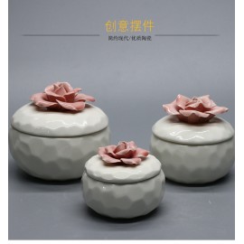 Wholesales factory Ceramic Crafts Rose Jewelry Box