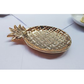 Ins Nordic minimalist golden pineapple ceramic jewelry storage tray