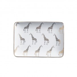 customized LOGO Nordic matte giraffe decorative ceramic jewelry storage tray