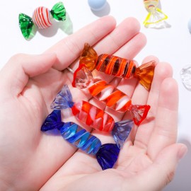 Japanese style colorful striped candy glass craft creative indoor desktop decoration