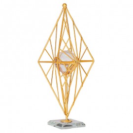 Modern light luxury golden line geometric metal bracket crystal ball