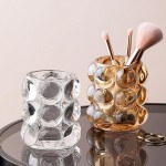 Factory direct supply dot crystal glass candle cosmetic pen holder