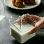 Japanese style glass milk square electric ceramic home breakfast cup