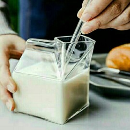 Japanese style glass milk square electric ceramic home breakfast cup