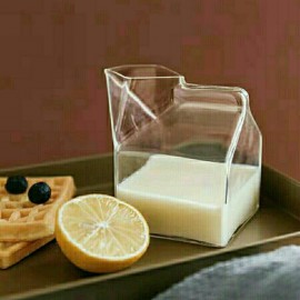 Japanese style glass milk square electric ceramic home breakfast cup