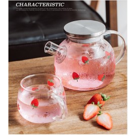 Household heat-resistant large capacity glass kettle teapot juice jug