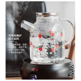 Household heat-resistant large capacity glass kettle teapot juice jug