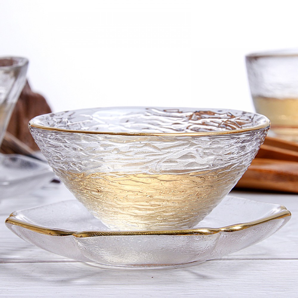 Factory direct sale hammered heat-resistant complete glass small tea cup