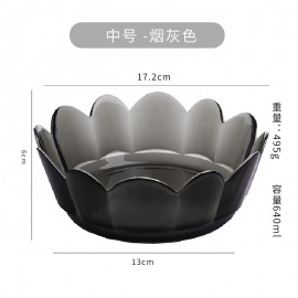 Creative Crown Transparent Fruit Salad Breakfast Tableware Lotus Shaped Dessert Bowl