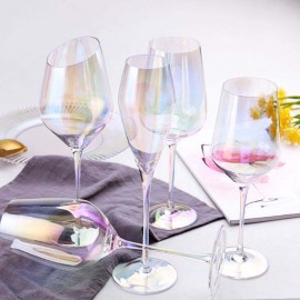 ins net red colorful glass champagne red wine glass-goblet electroplating wine glass