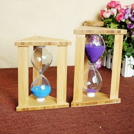 Creative gift craftsmanship hexagonal bamboo15 10 5 minutes hourglass timer