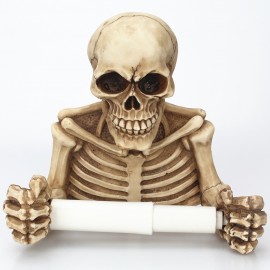 Wall-mounted retro practical skeleton holding tissues ghost festival toilet storage roll paper holder