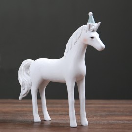 Nordic style creative resin crafts gift cute fresh unicorn desk desktop home decoration