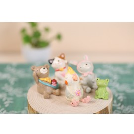 New Cherry Blossom Animal Series Resin Home Crafts Decoration Micro-landscape Shooting Props