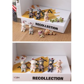 Japanese-style zakka grocery creative home resin looking up at the starry sky small animal desktop decoration