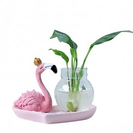 Creative Flamingo Fresh Hydroponic Glass Flower Container