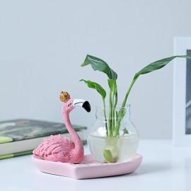 Creative Flamingo Fresh Hydroponic Glass Flower Container