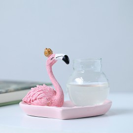 Creative Flamingo Fresh Hydroponic Glass Flower Container