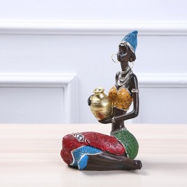 Factory wholesale resin doll exotic African character creative home decoration ornaments