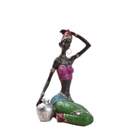 Factory wholesale resin doll exotic African character creative home decoration ornaments