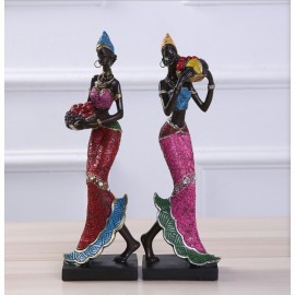 Exquisite ethnic style African beauty creative resin craft home decoration holiday business gifts