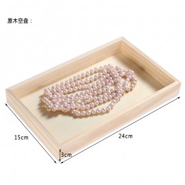 Wood jewelry display disc earrings ring storage tray solid wood pallet jewelry storage box grid