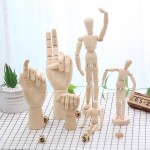 creative model home European birthday gift display desk wooden hand doll joint