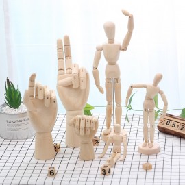 creative model home European birthday gift display desk wooden hand doll joint