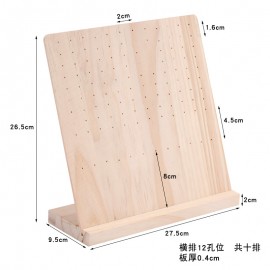 Solid Wood L-shaped Detachable Jewelry Earrings Storage Display Board