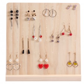 Solid Wood L-shaped Detachable Jewelry Earrings Storage Display Board