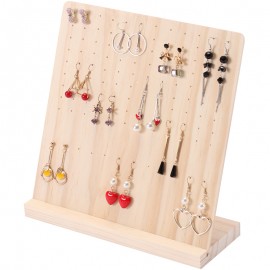 Solid Wood L-shaped Detachable Jewelry Earrings Storage Display Board