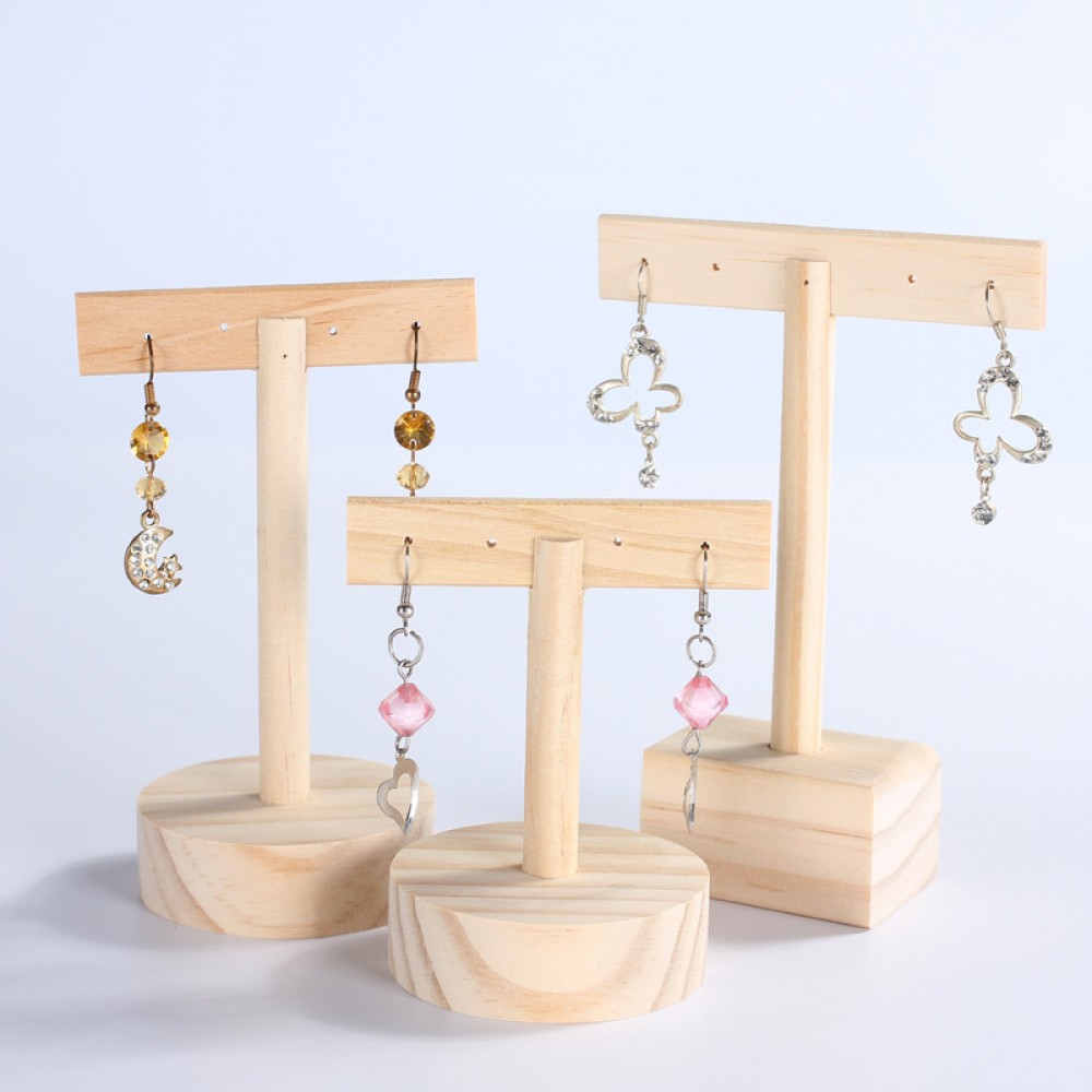 solid wood jewelry ear nail earrings display stand