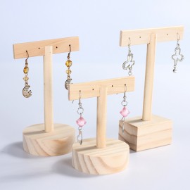 solid wood jewelry ear nail earrings display stand