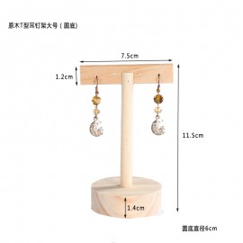 solid wood jewelry ear nail earrings display stand