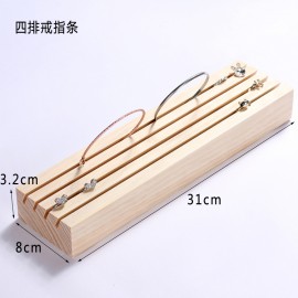 window shooting Solid wood earrings card slot ring  jewelry display props