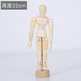 Zakka grocery wholesale wooden joint man doll 14 joint movement wood crafts