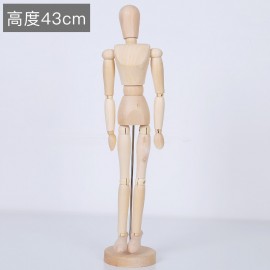 Zakka grocery wholesale wooden joint man doll 14 joint movement wood crafts