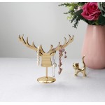 Nordic style home decoration wooden reindeer jewelry shelf