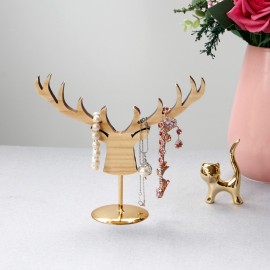 Nordic style home decoration wooden reindeer jewelry shelf