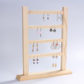 solid wood studs shelf ear jewelry display stand jewelry earrings  storage rack home decoration jewelry props