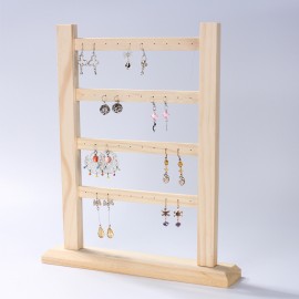 solid wood studs shelf ear jewelry display stand jewelry earrings  storage rack home decoration jewelry props