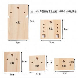 Solid wood high and low stairs stud earrings display board card board