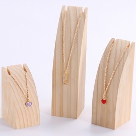 Creative wood jewelry necklace display stand jewelry frame hanging jewelry shooting props cabinet curved display stand